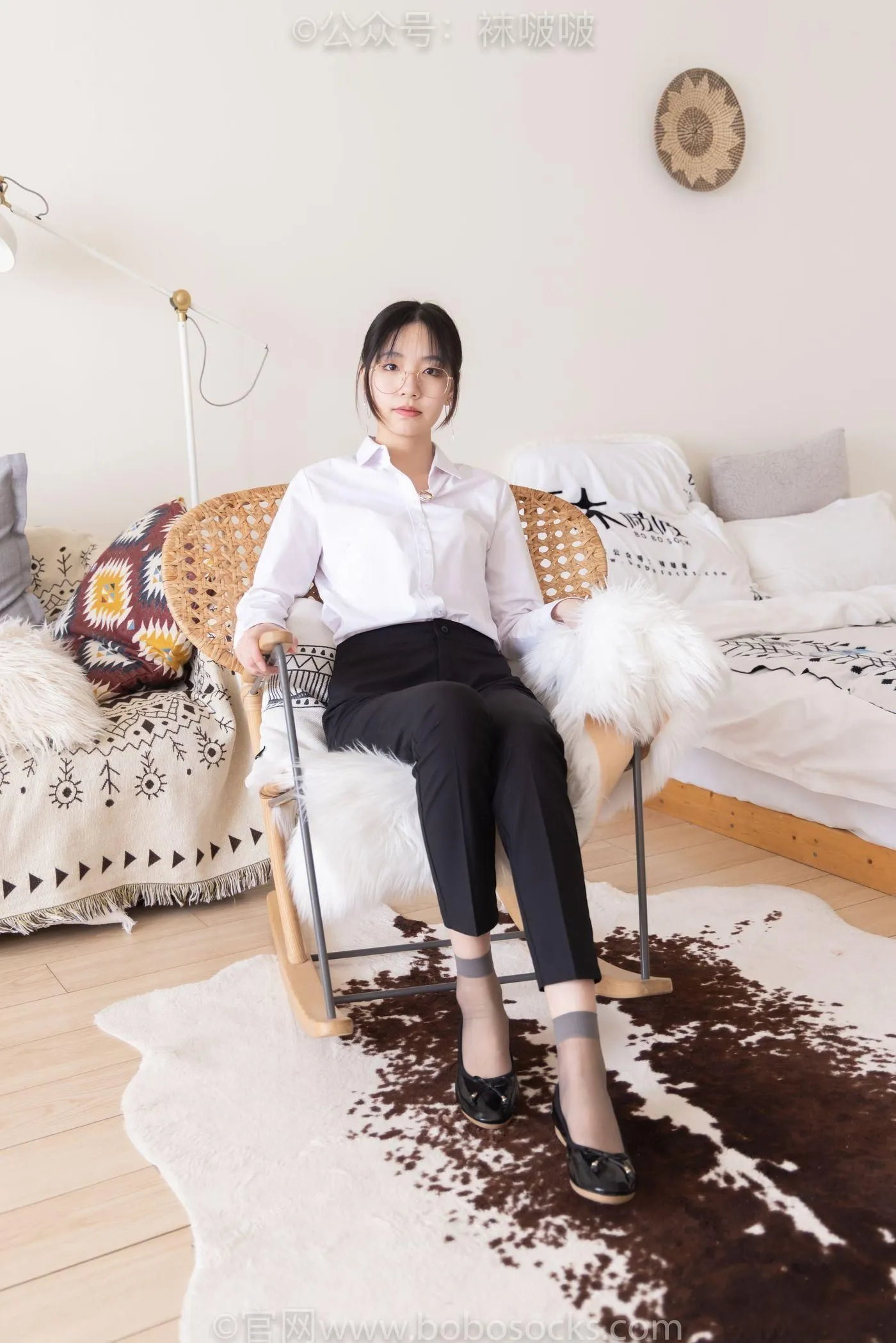 [BoBoSocks袜啵啵]NO.085 小甜豆-平底鞋、短灰丝、短肉丝 [140P]插图4